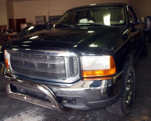 Shown is the pickup truck that was used to run over and kill James Craig Anderson. After the resulting federal hate crimes investigation into Anderson’s death and a number of related criminal incidents, the driver of the truck was sentenced to 50 years in federal prison.