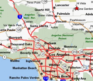 Map of Los Angeles County