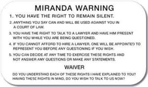 Miranda Warning