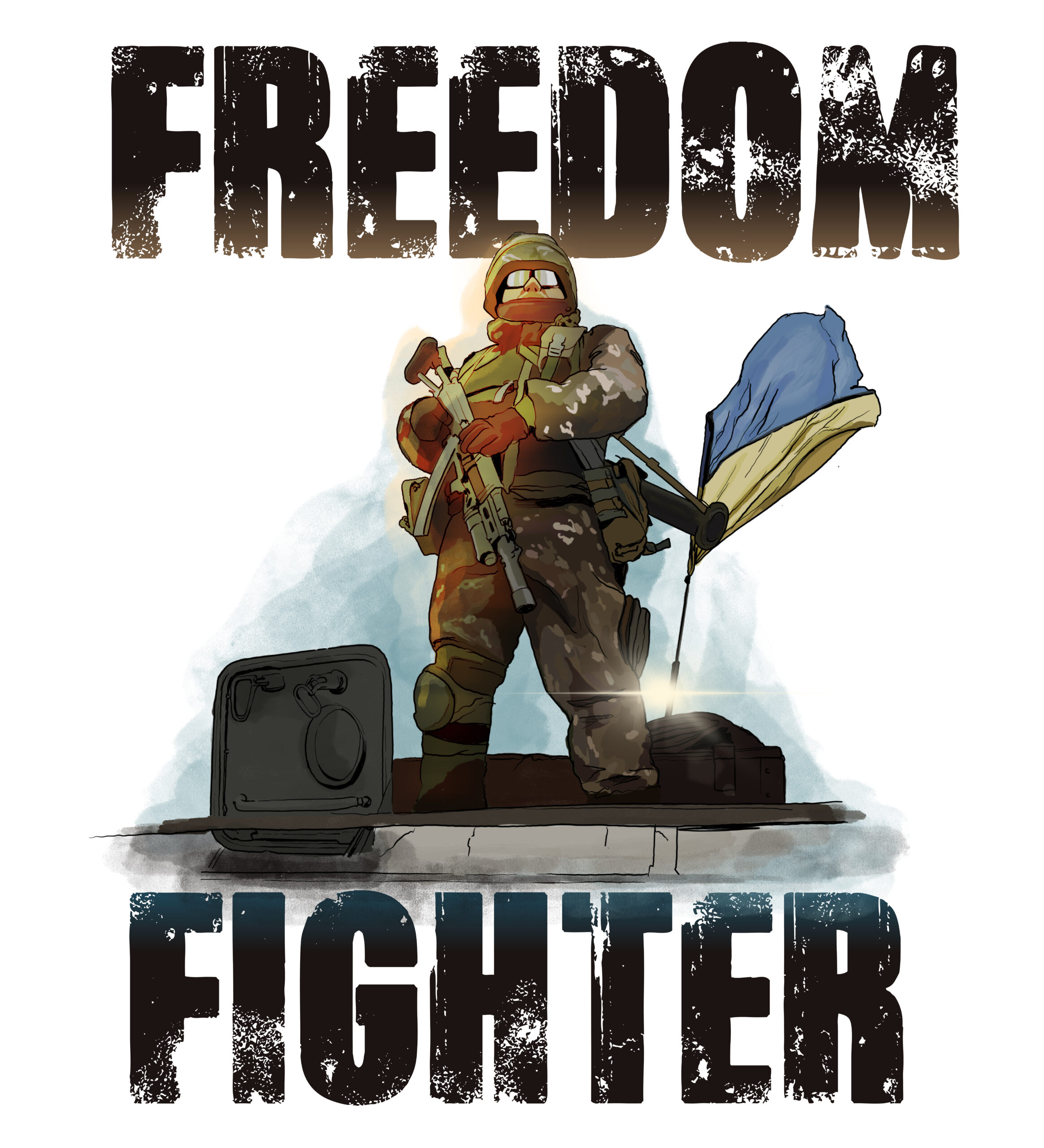 Ukraine Freedom Fighter Poster Ad Banned by Facebook Citing Poster a “Social Issue”