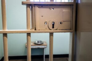 Prison cell on Robben Island near Cape Town