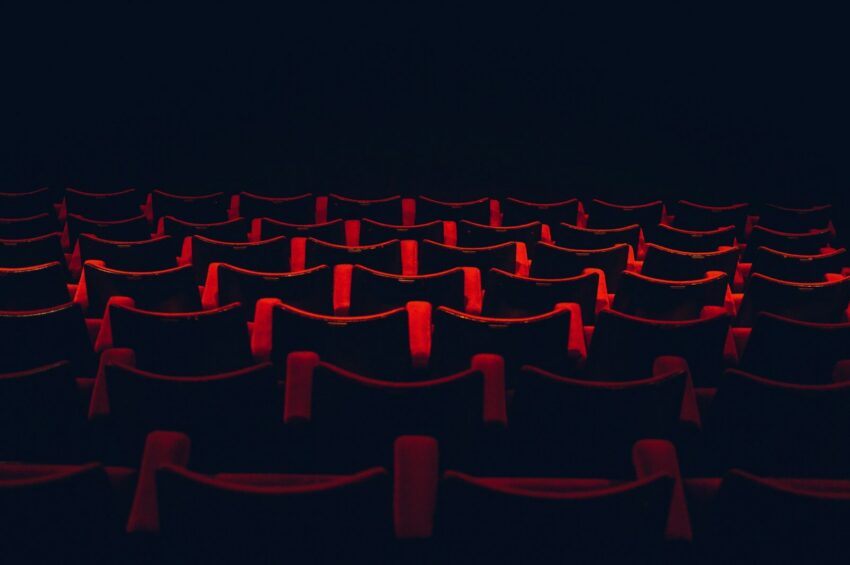 red and black theater seats